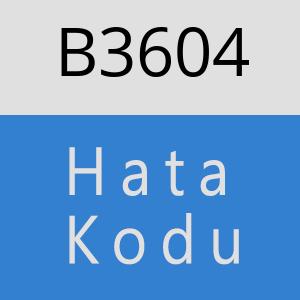 B3604 hatasi