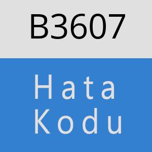 B3607 hatasi