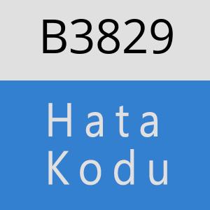 B3829 hatasi