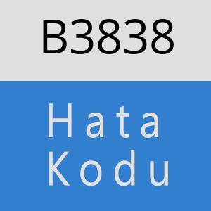 B3838 hatasi