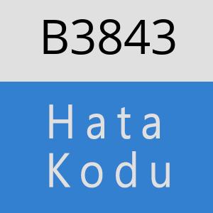 B3843 hatasi