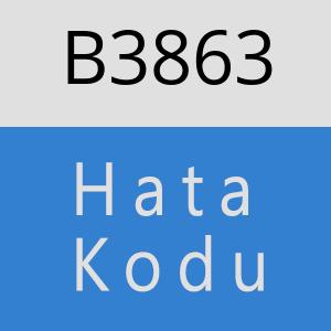 B3863 hatasi