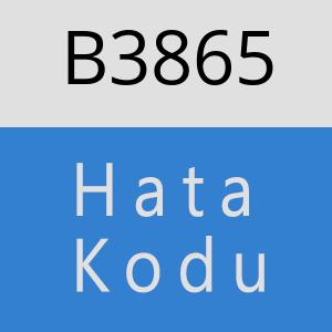 B3865 hatasi