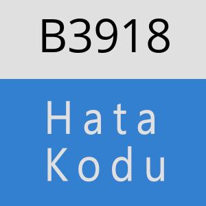 B3918 hatasi