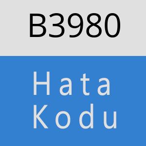 B3980 hatasi