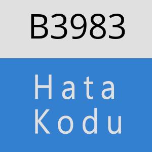 B3983 hatasi