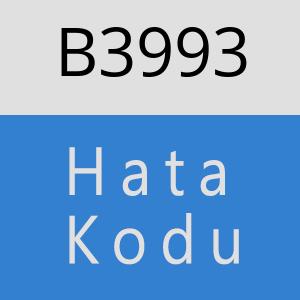 B3993 hatasi