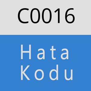 C0016 hatasi