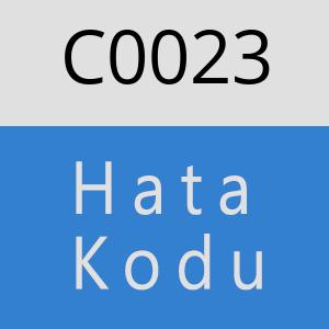 C0023 hatasi