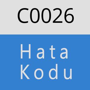 C0026 hatasi