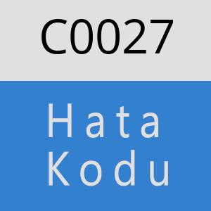 C0027 hatasi