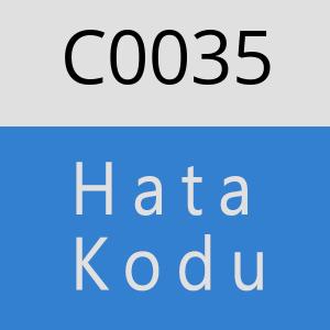 C0035 hatasi