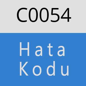 C0054 hatasi