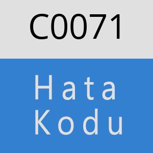 C0071 hatasi