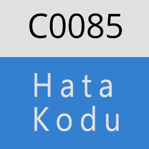 C0085 hatasi