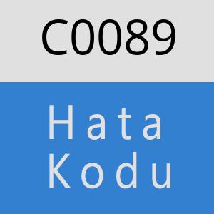 C0089 hatasi