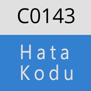 C0143 hatasi