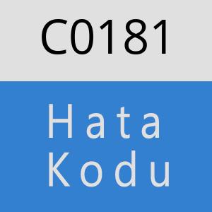 C0181 hatasi