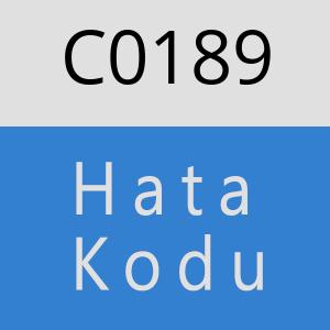 C0189 hatasi