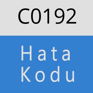 C0192 hatasi