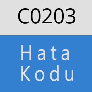 C0203 hatasi