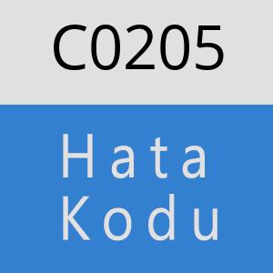 C0205 hatasi