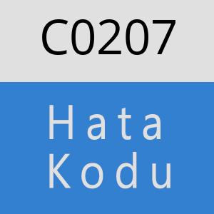 C0207 hatasi