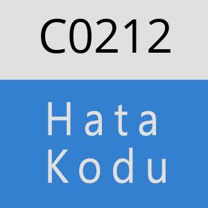C0212 hatasi