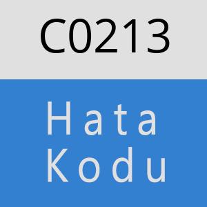 C0213 hatasi