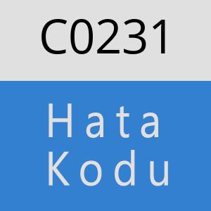 C0231 hatasi