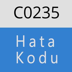 C0235 hatasi