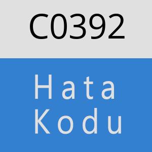 C0392 hatasi