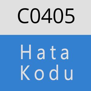 C0405 hatasi