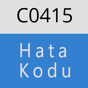 C0415 hatasi