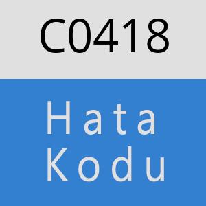 C0418 hatasi