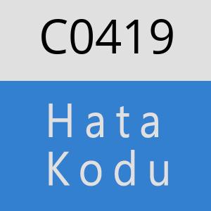 C0419 hatasi