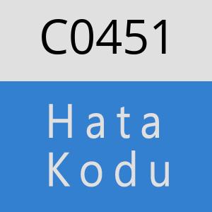 C0451 hatasi