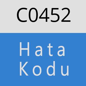 C0452 hatasi