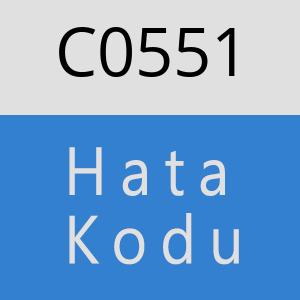 C0551 hatasi