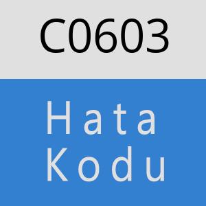 C0603 hatasi