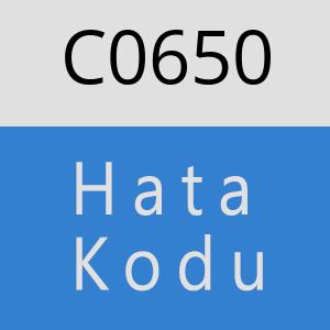 C0650 hatasi