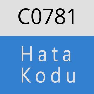 C0781 hatasi