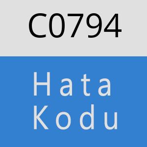 C0794 hatasi