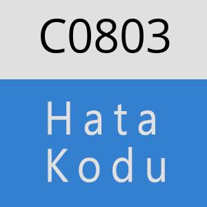 C0803 hatasi