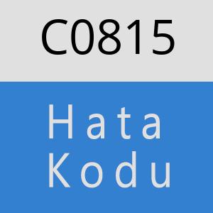 C0815 hatasi