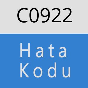 C0922 hatasi