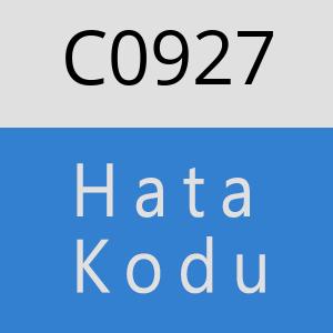 C0927 hatasi