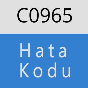 C0965 hatasi