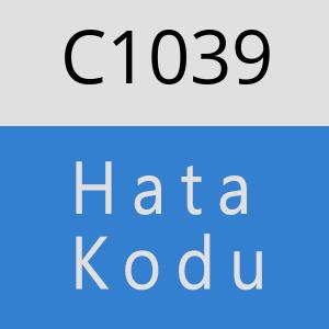 C1039 hatasi