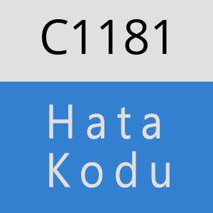 C1181 hatasi